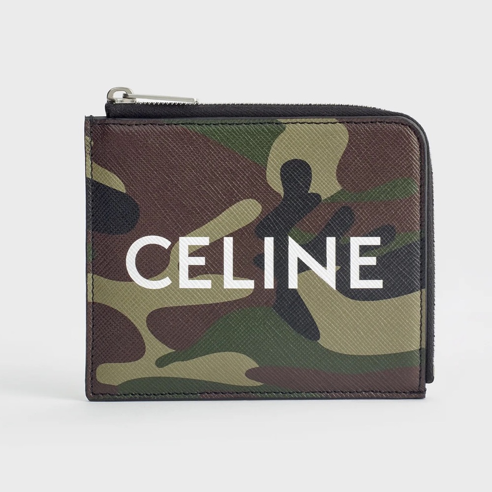 Celine Camo Zip Wallet
